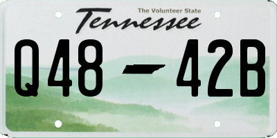 TN license plate Q4842B
