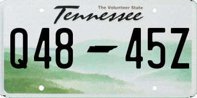 TN license plate Q4845Z