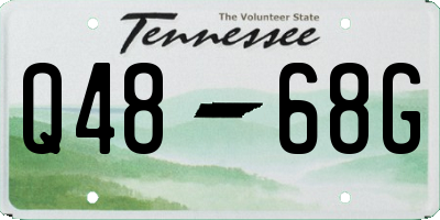 TN license plate Q4868G