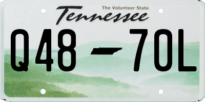 TN license plate Q4870L