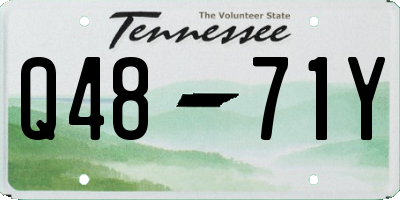 TN license plate Q4871Y