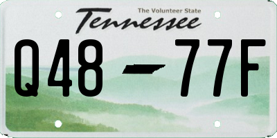 TN license plate Q4877F