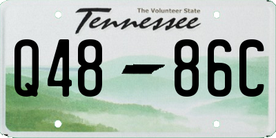 TN license plate Q4886C