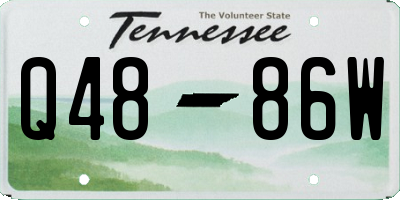 TN license plate Q4886W