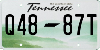 TN license plate Q4887T