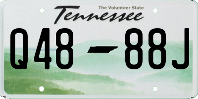 TN license plate Q4888J