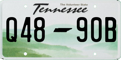 TN license plate Q4890B