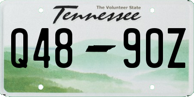 TN license plate Q4890Z