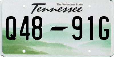 TN license plate Q4891G