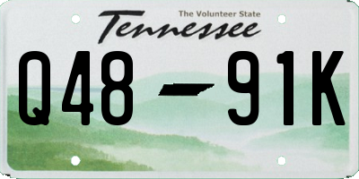 TN license plate Q4891K