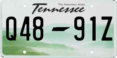 TN license plate Q4891Z