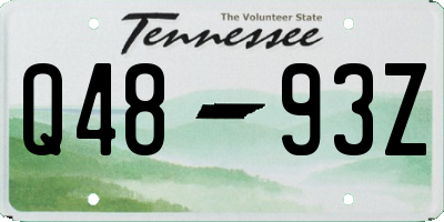 TN license plate Q4893Z
