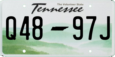 TN license plate Q4897J
