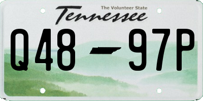 TN license plate Q4897P