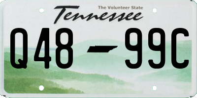 TN license plate Q4899C
