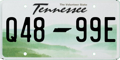 TN license plate Q4899E