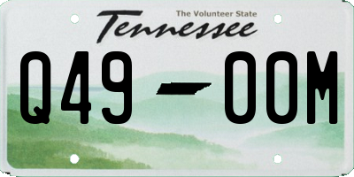 TN license plate Q4900M