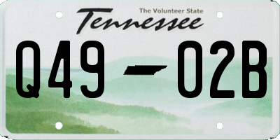 TN license plate Q4902B