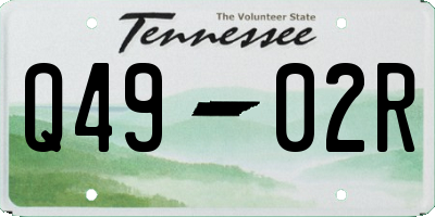 TN license plate Q4902R