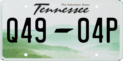 TN license plate Q4904P