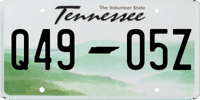 TN license plate Q4905Z