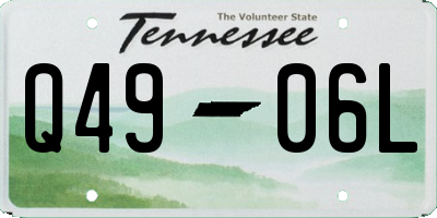 TN license plate Q4906L