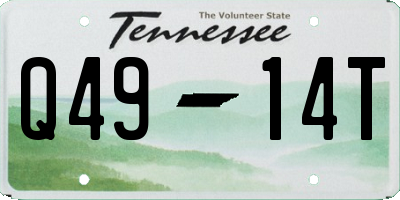 TN license plate Q4914T