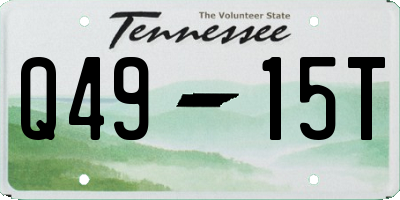 TN license plate Q4915T