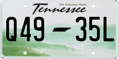 TN license plate Q4935L