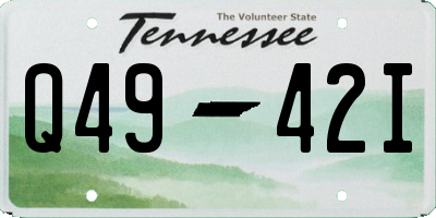 TN license plate Q4942I