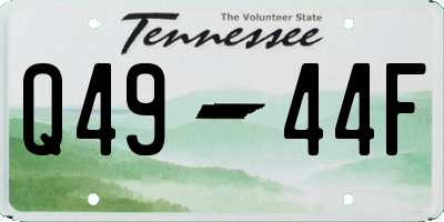 TN license plate Q4944F