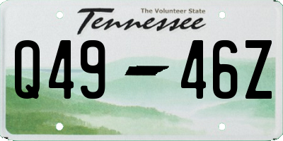 TN license plate Q4946Z