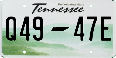 TN license plate Q4947E