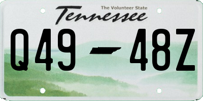TN license plate Q4948Z