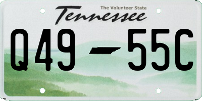TN license plate Q4955C