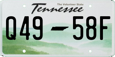 TN license plate Q4958F