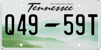 TN license plate Q4959T