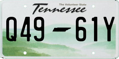 TN license plate Q4961Y