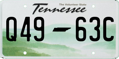 TN license plate Q4963C