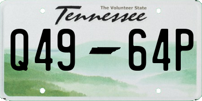 TN license plate Q4964P