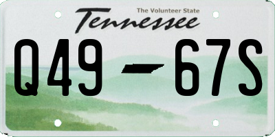 TN license plate Q4967S