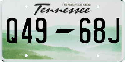 TN license plate Q4968J