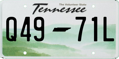 TN license plate Q4971L