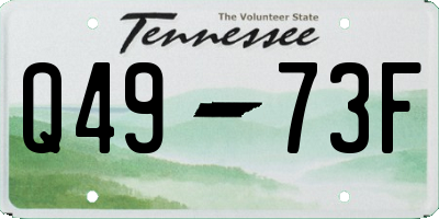 TN license plate Q4973F