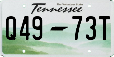 TN license plate Q4973T