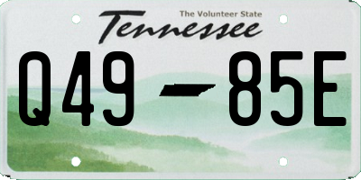 TN license plate Q4985E