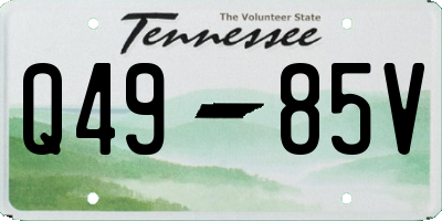 TN license plate Q4985V