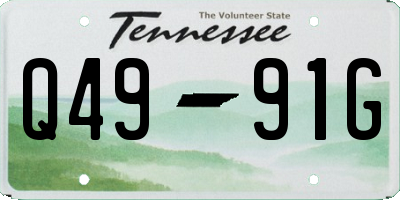 TN license plate Q4991G