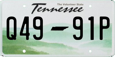 TN license plate Q4991P