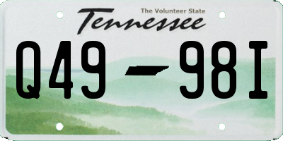 TN license plate Q4998I